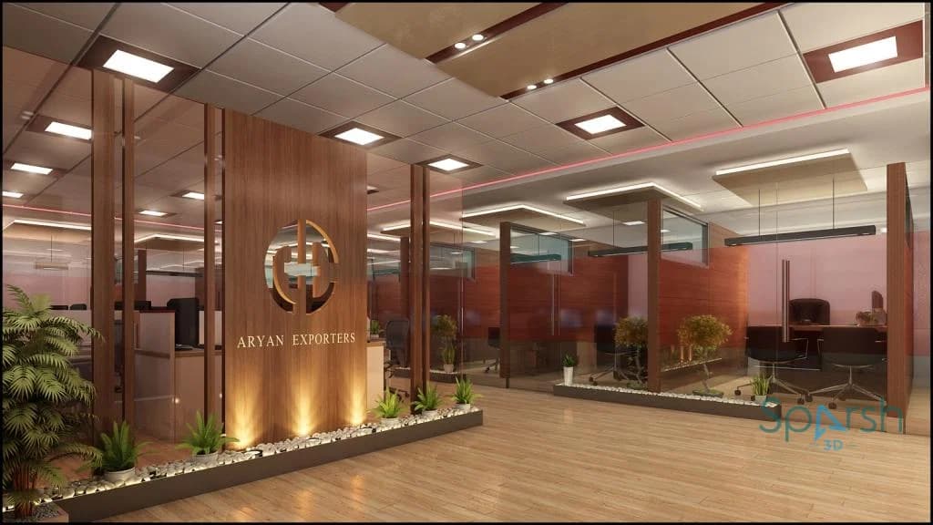 3D visualization of Aryan Exporter Entrance by Sparsh 3D Lucknow