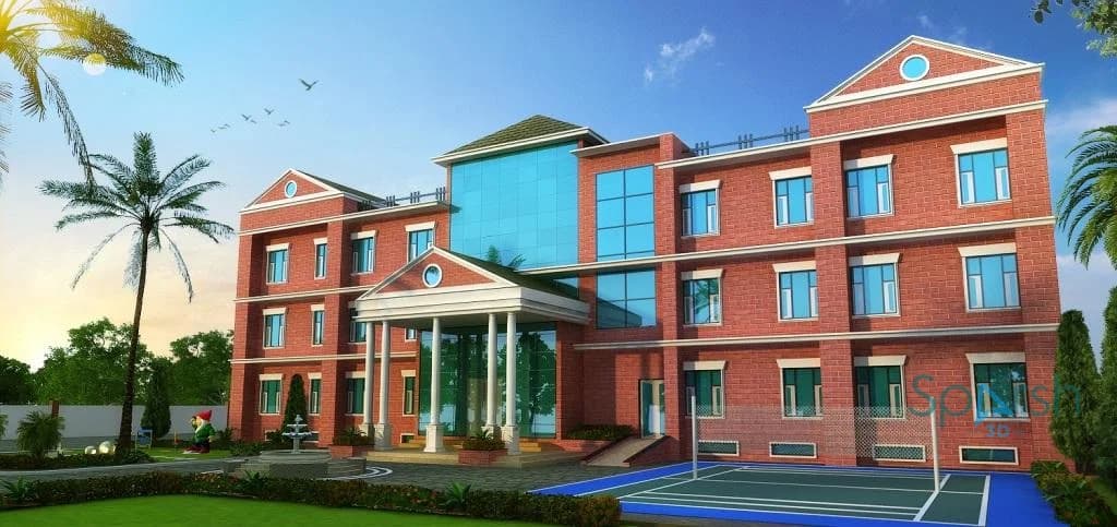 3D visualization of Ascent Public School by Sparsh 3D Lucknow