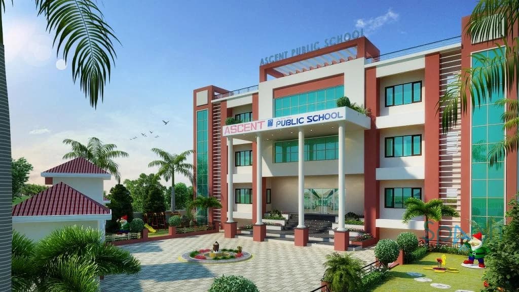 3D visualization of Ascent School by Sparsh 3D Lucknow