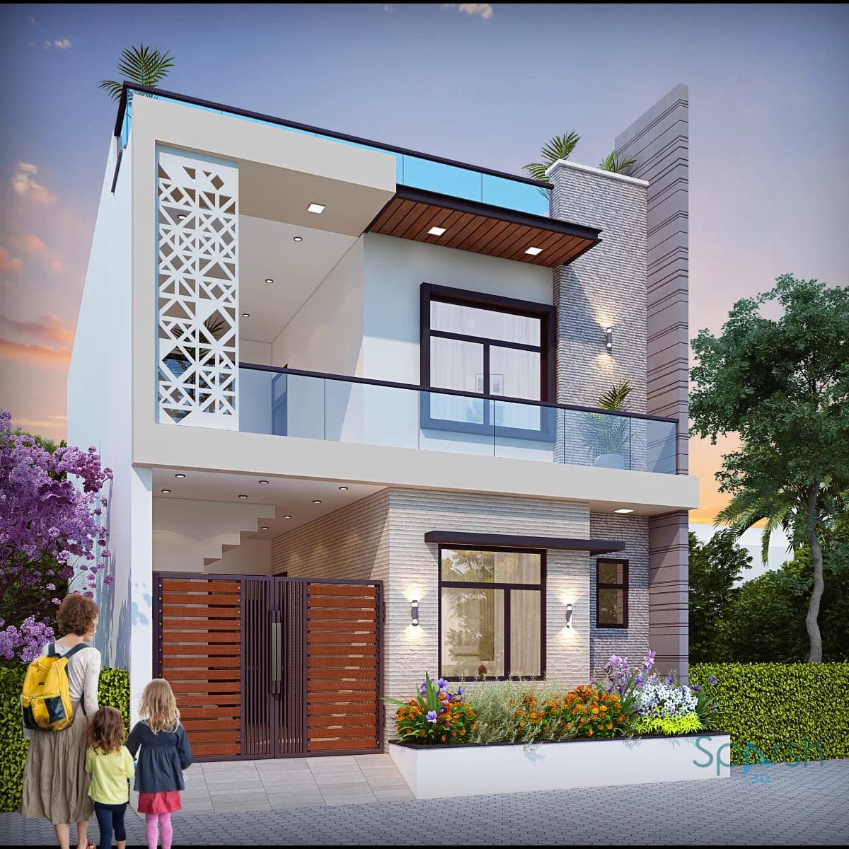 3D visualization of Blossom Villa by Sparsh 3D Lucknow
