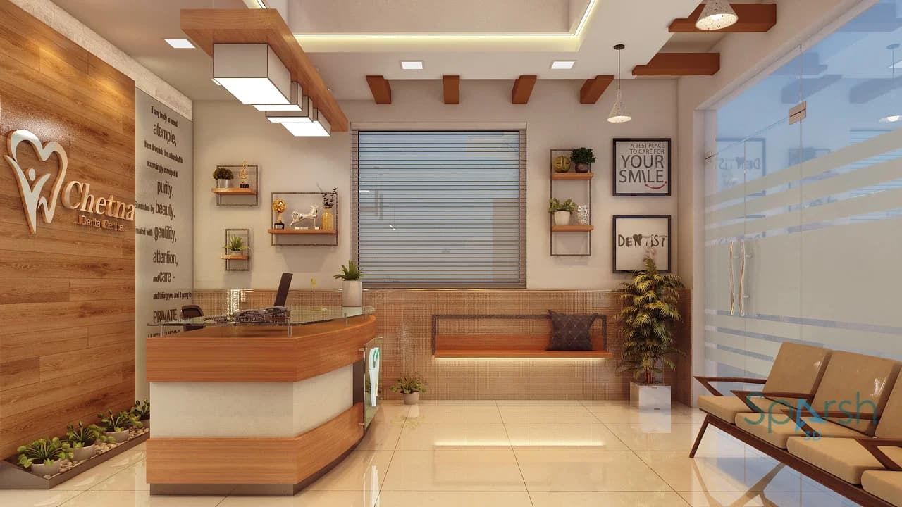 3D visualization of Chetna Dental Reception by Sparsh 3D Lucknow