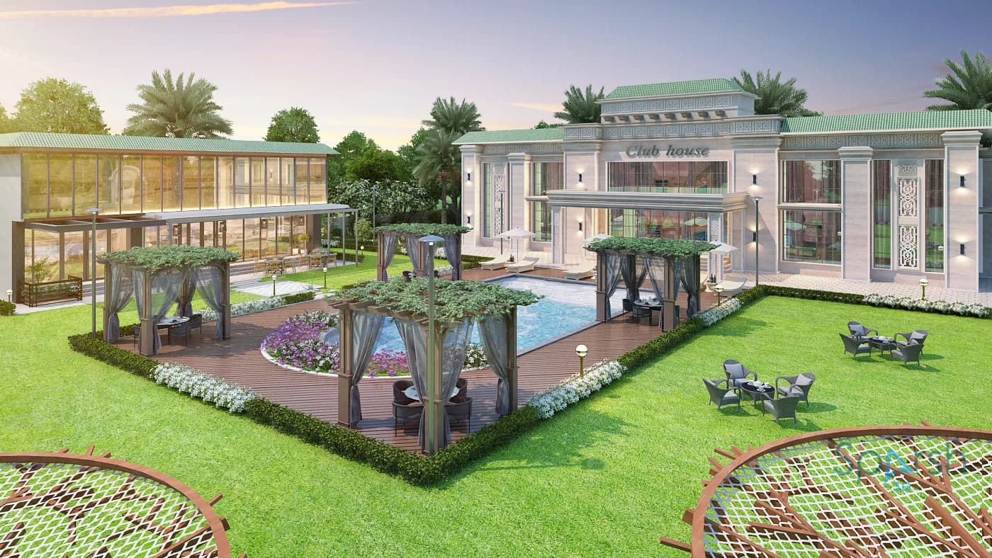 3D visualization of Club Restaurant by Sparsh 3D Lucknow