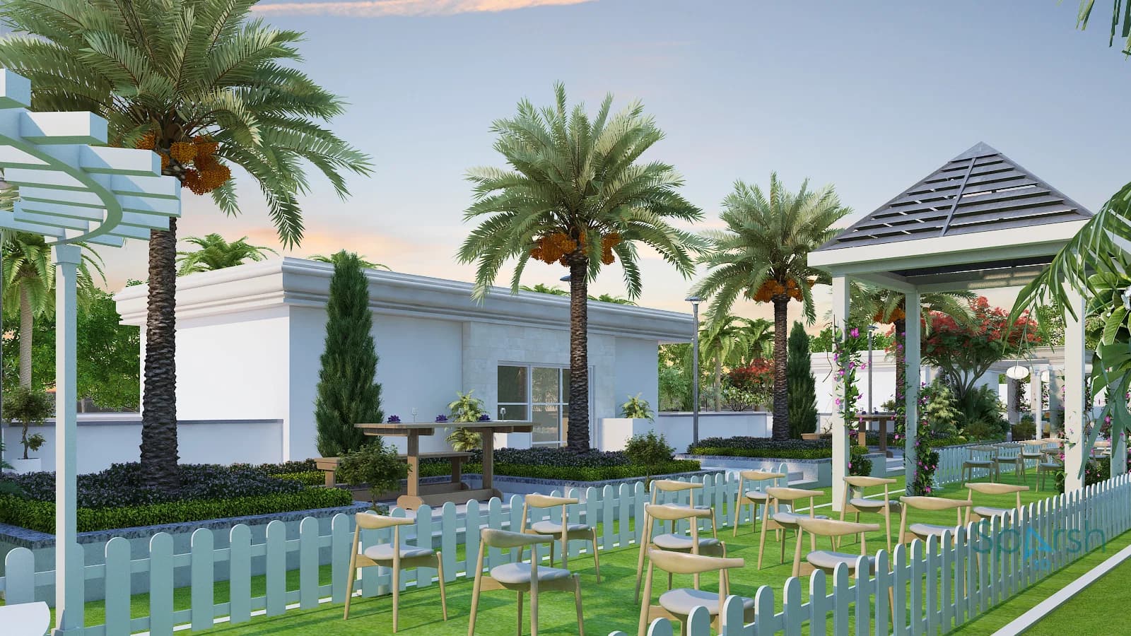 3D visualization of Club Sitting by Sparsh 3D Lucknow