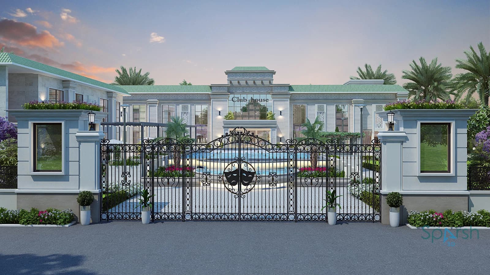 3D visualization of Club Entrance Gate by Sparsh 3D Lucknow