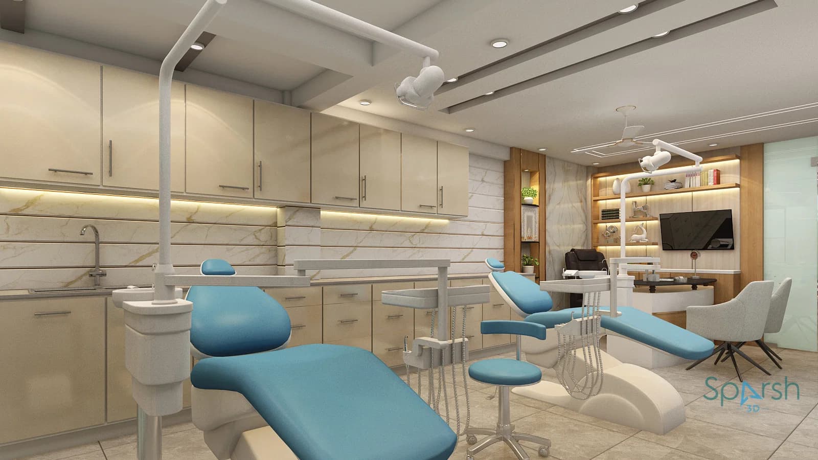 3D visualization of Dental Procedure Room by Sparsh 3D Lucknow