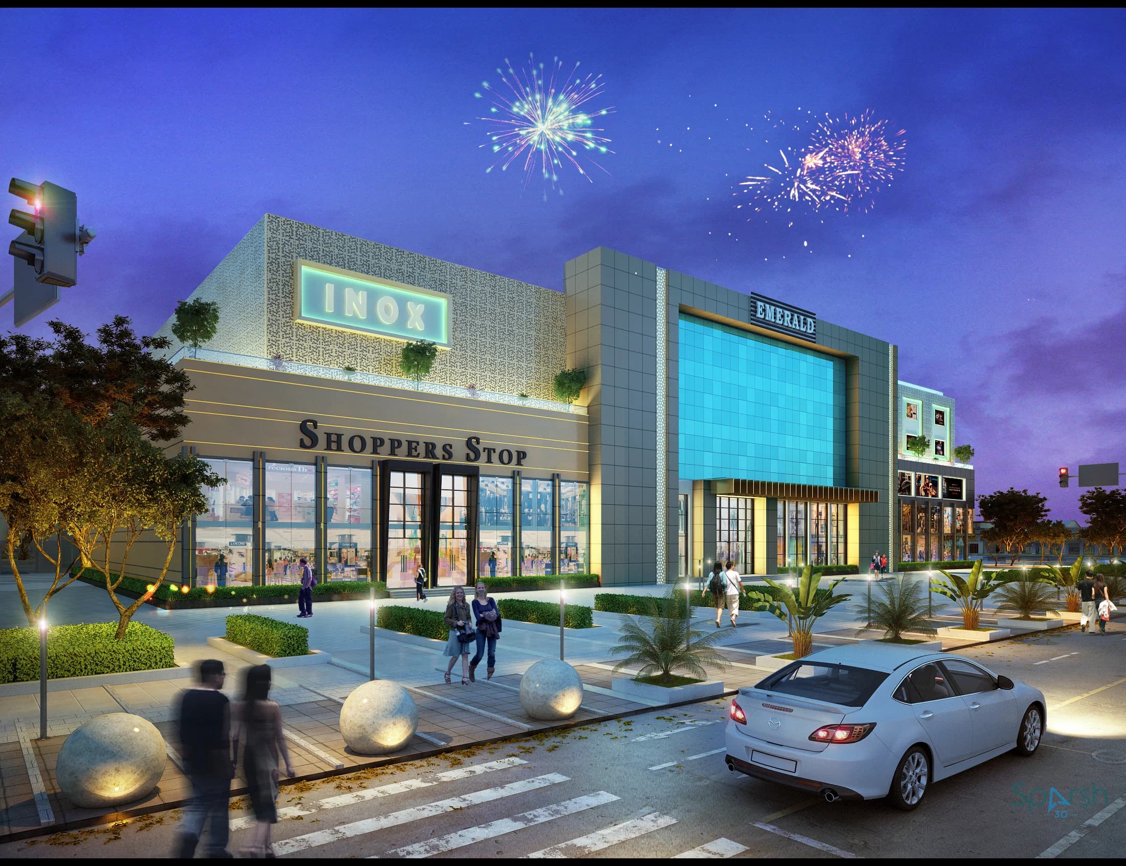 3D visualization of Emerald Mall by Sparsh 3D Lucknow