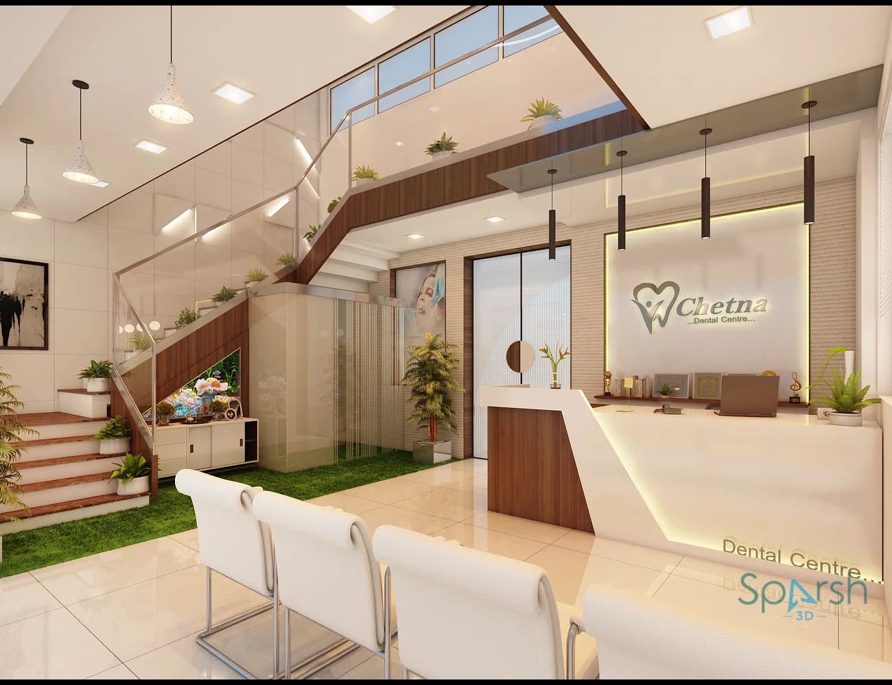 3D visualization of Hospital Reception by Sparsh 3D Lucknow