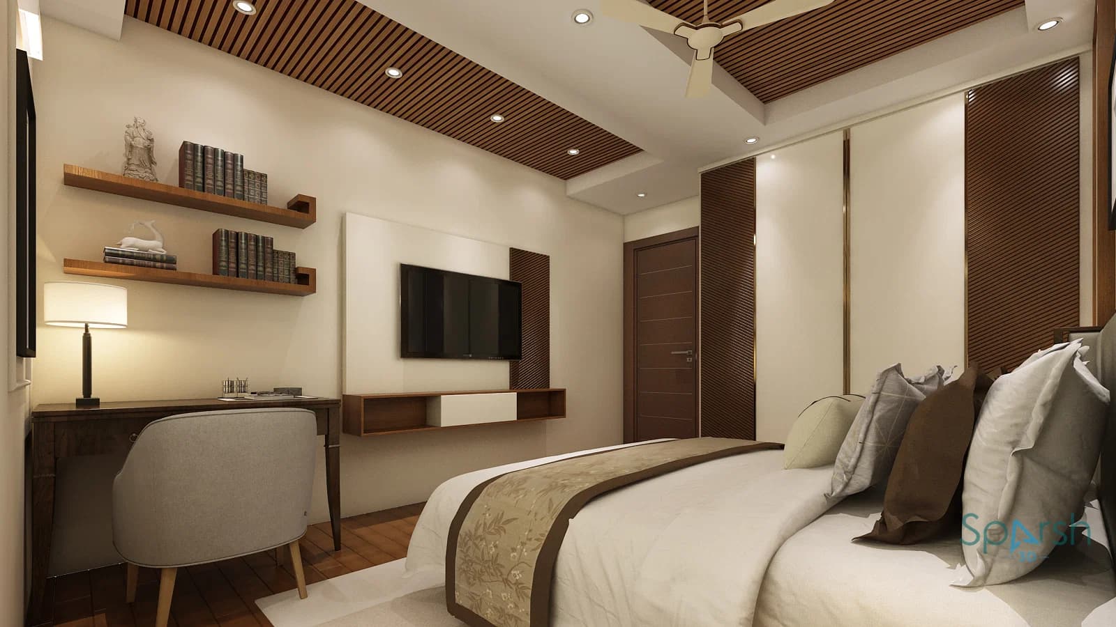 3D visualization of Hotel Room Design by Sparsh 3D Lucknow