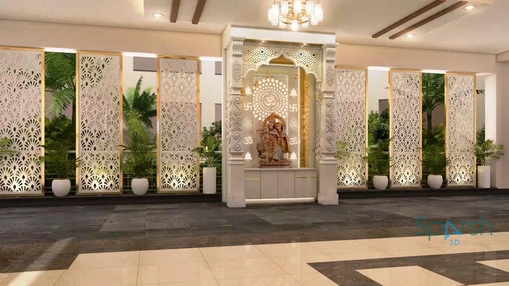 3D visualization of Indoor Temple by Sparsh 3D Lucknow