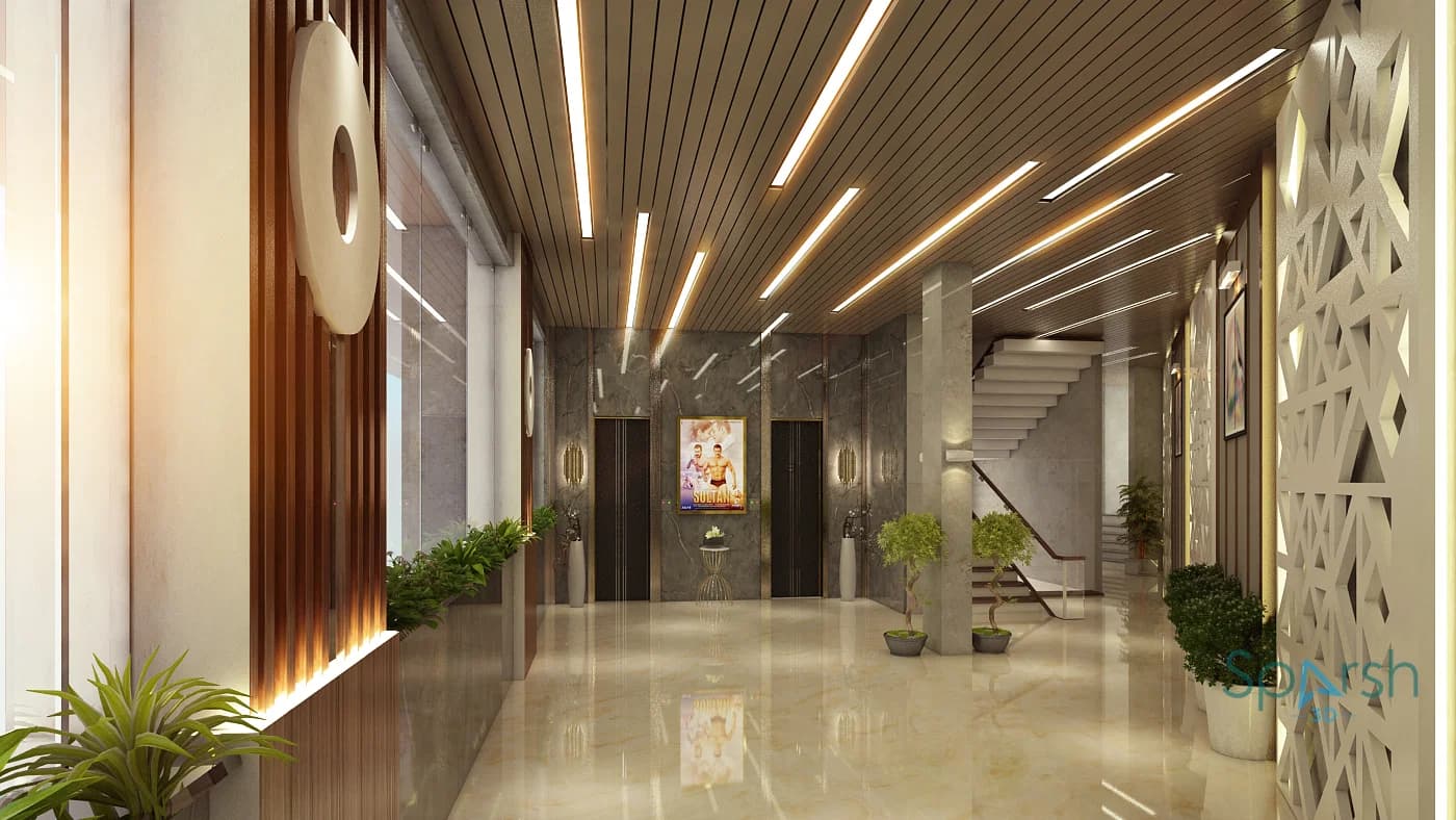 3D visualization of Lift Lobby by Sparsh 3D Lucknow