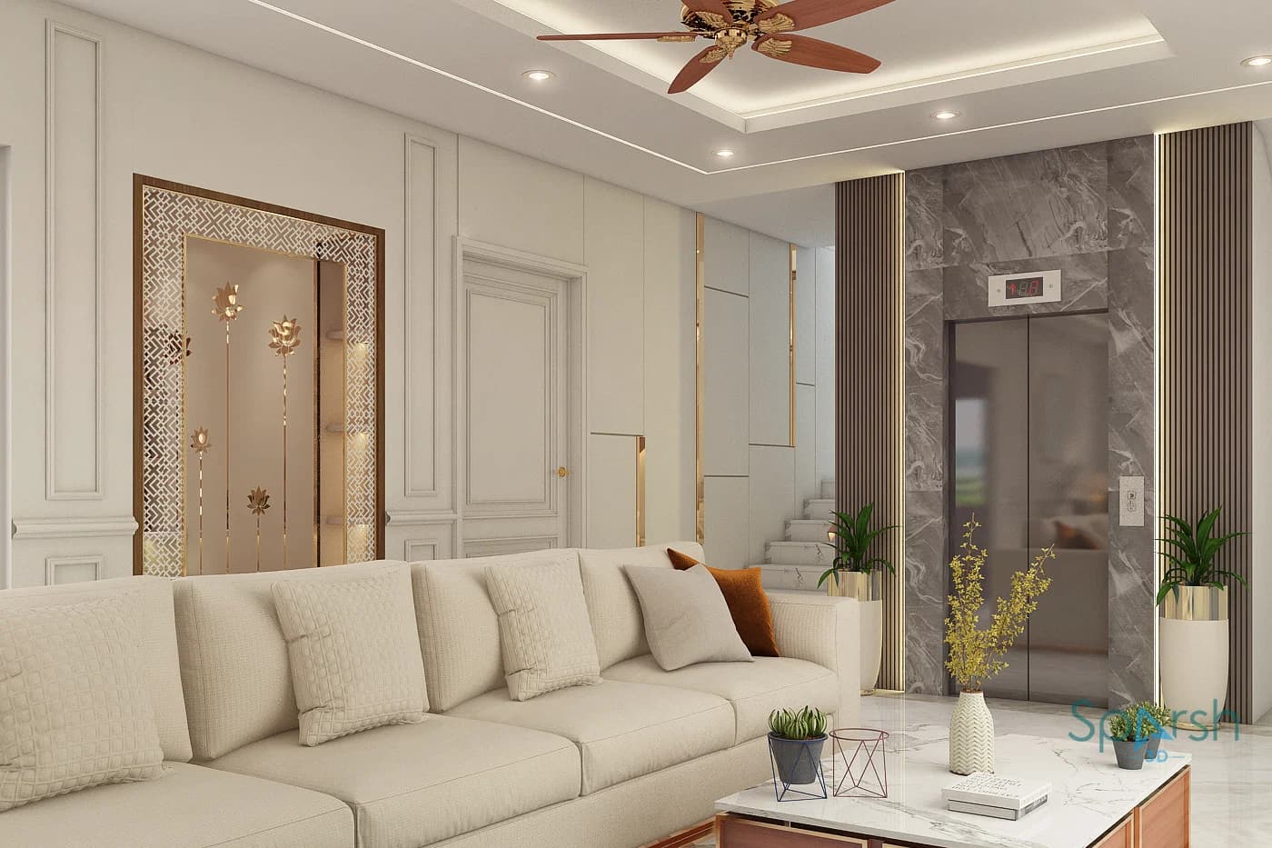 3D visualization of Lift Room by Sparsh 3D Lucknow