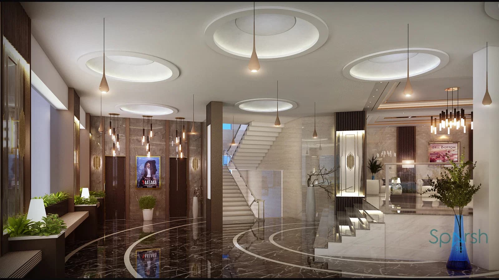 3D visualization of Lobby by Sparsh 3D Lucknow