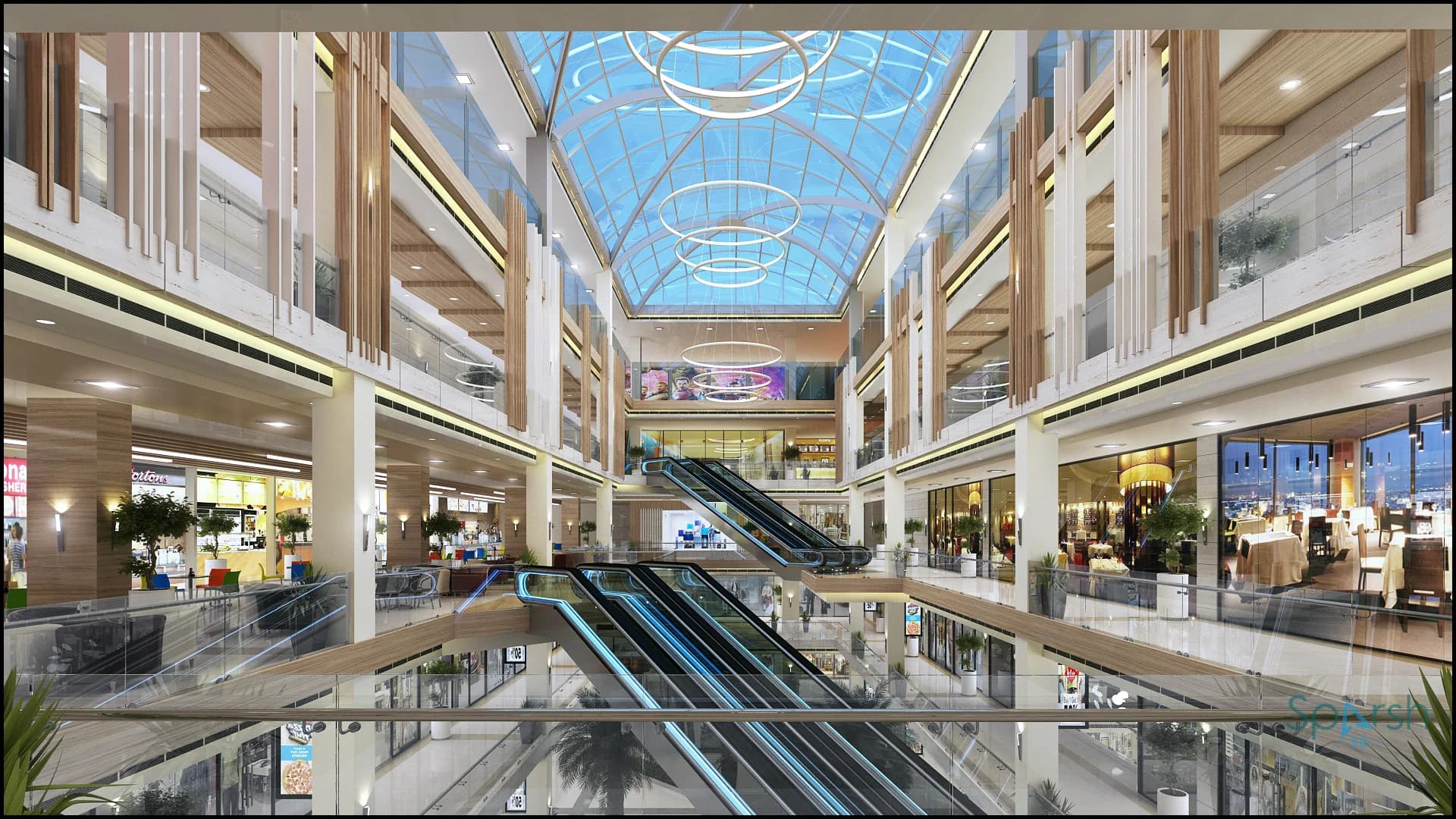 3D visualization of Mall Atrium by Sparsh 3D Lucknow