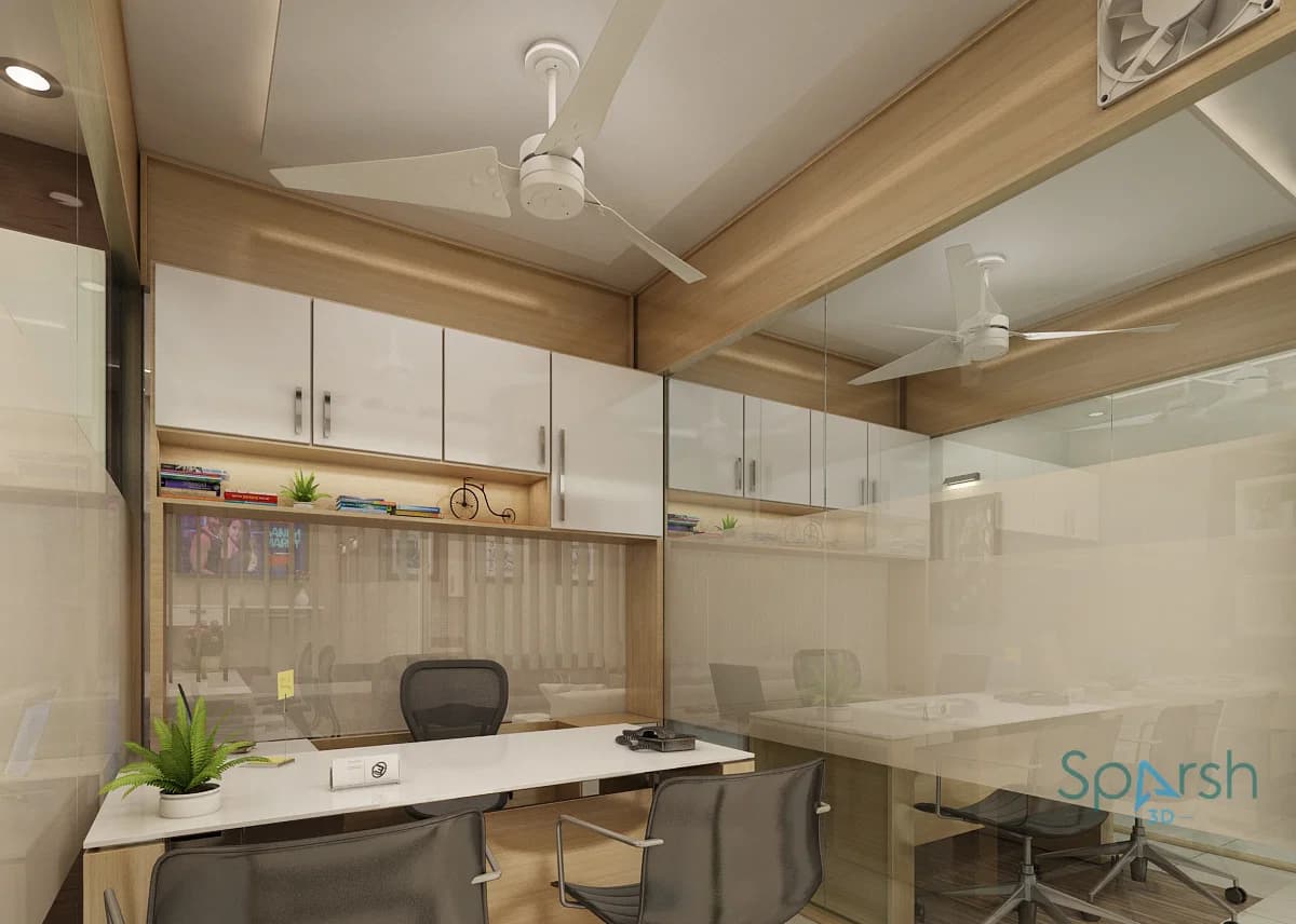 3D visualization of Manager Cabin by Sparsh 3D Lucknow