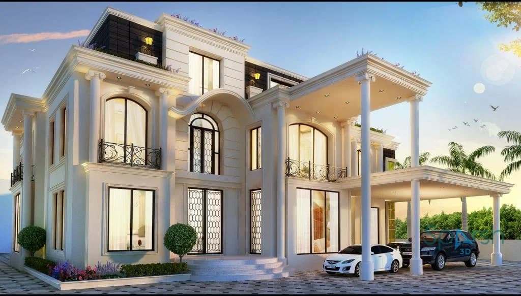 3D visualization of Manoj Tyagi Bungalow by Sparsh 3D Lucknow