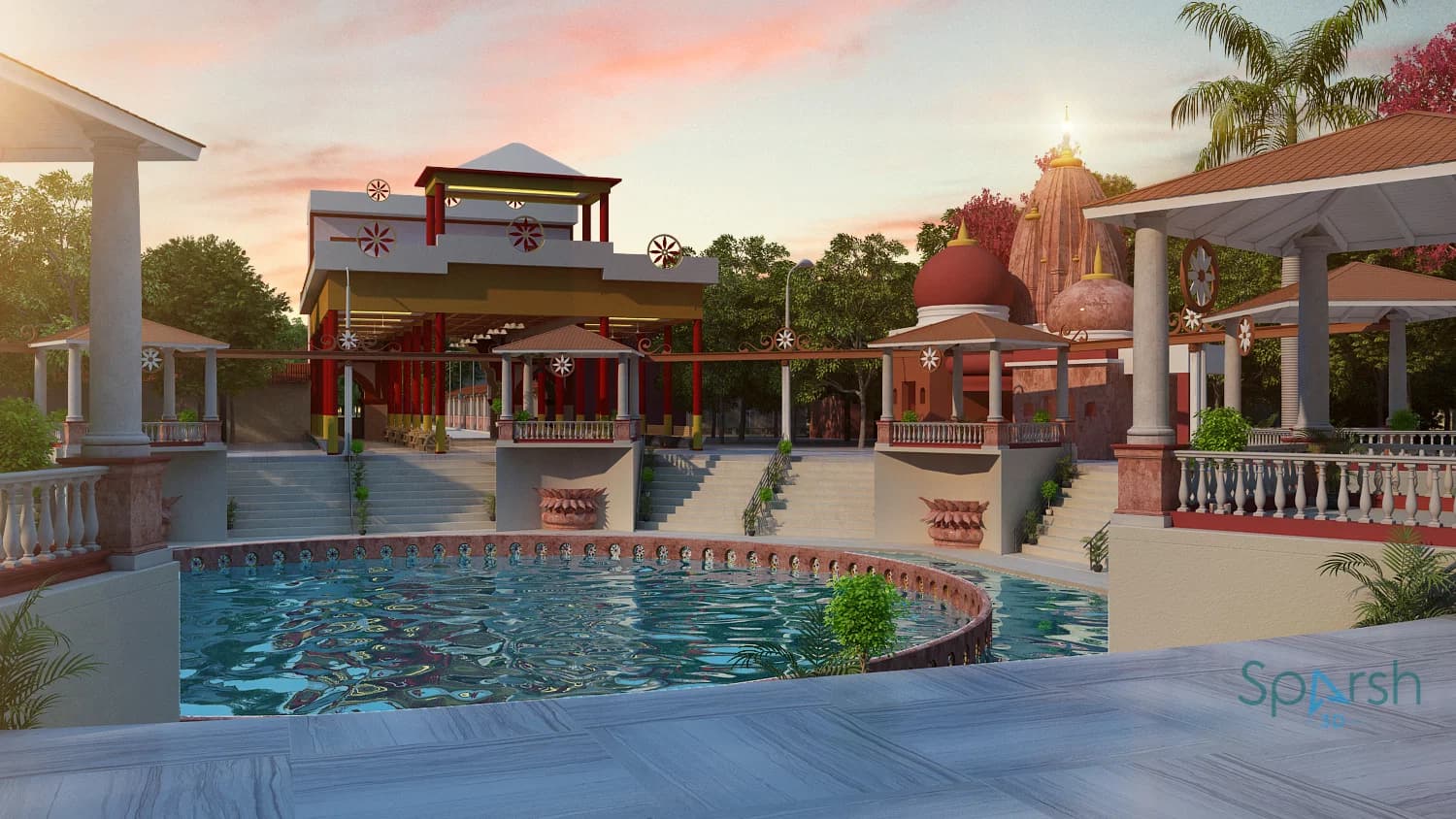3D visualization of Naimisharnya Chakar Teerth by Sparsh 3D Lucknow