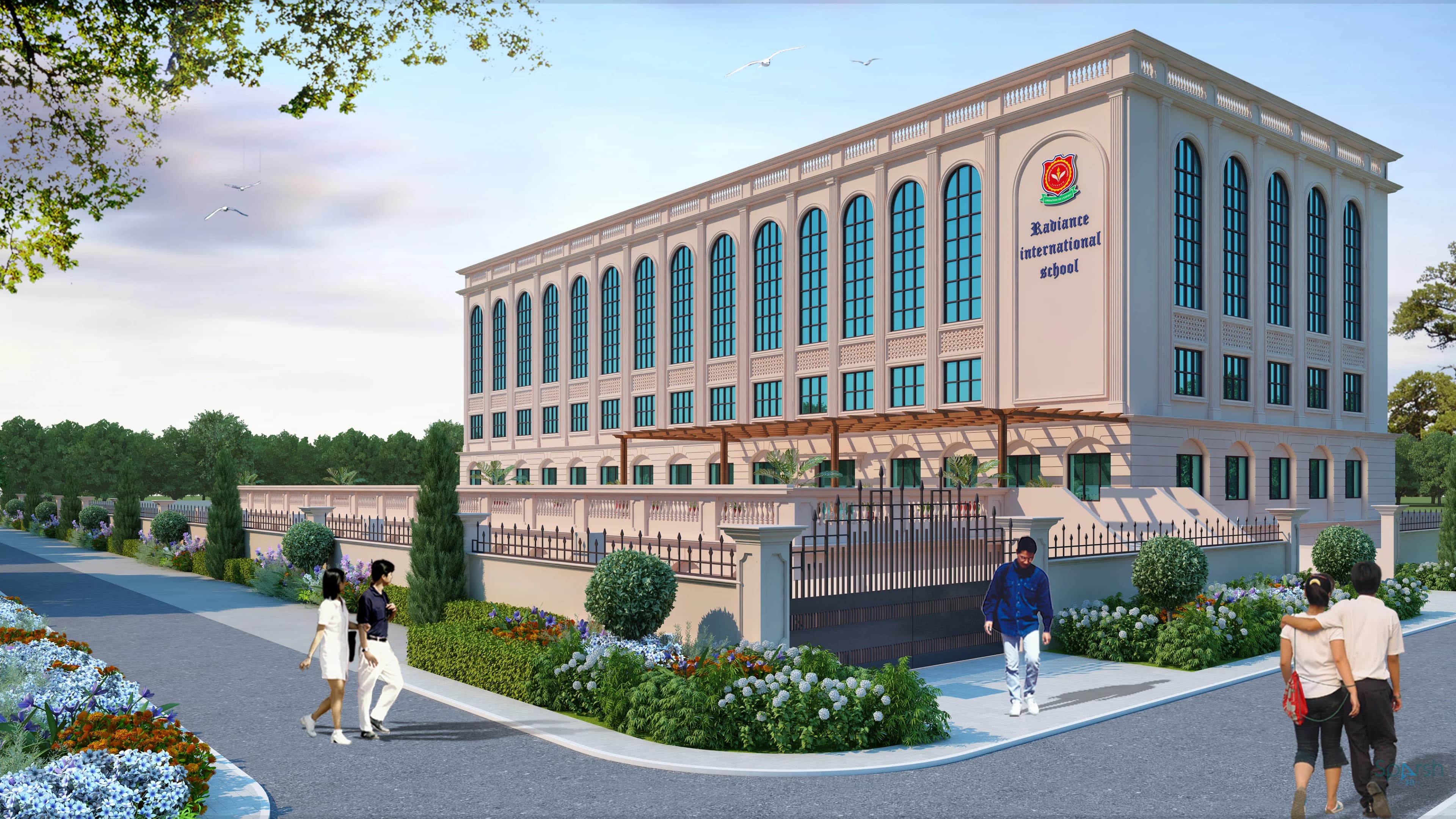 3D visualization of Navyug Radiance School by Sparsh 3D Lucknow