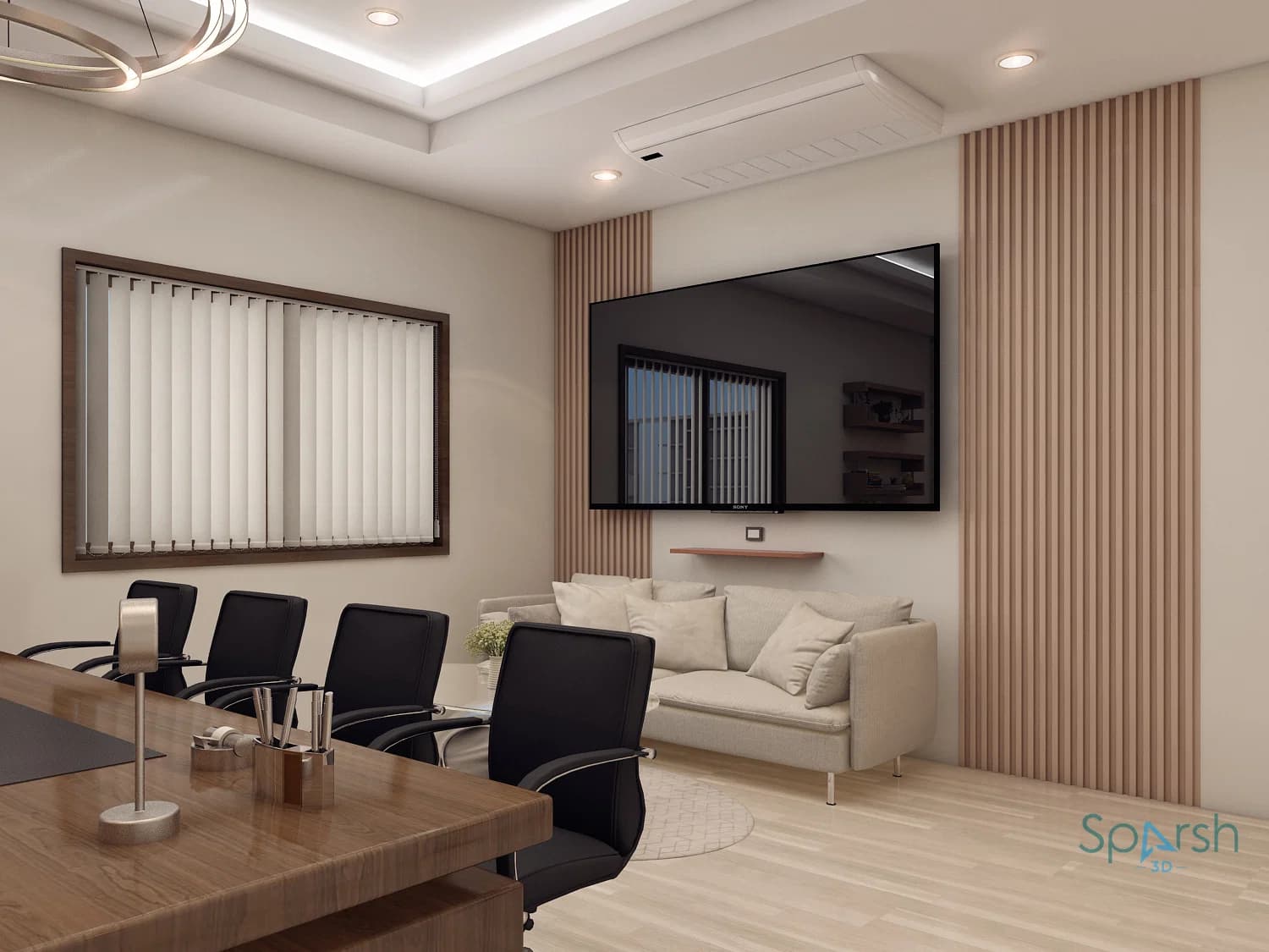 3D visualization of Waiting Area by Sparsh 3D Lucknow