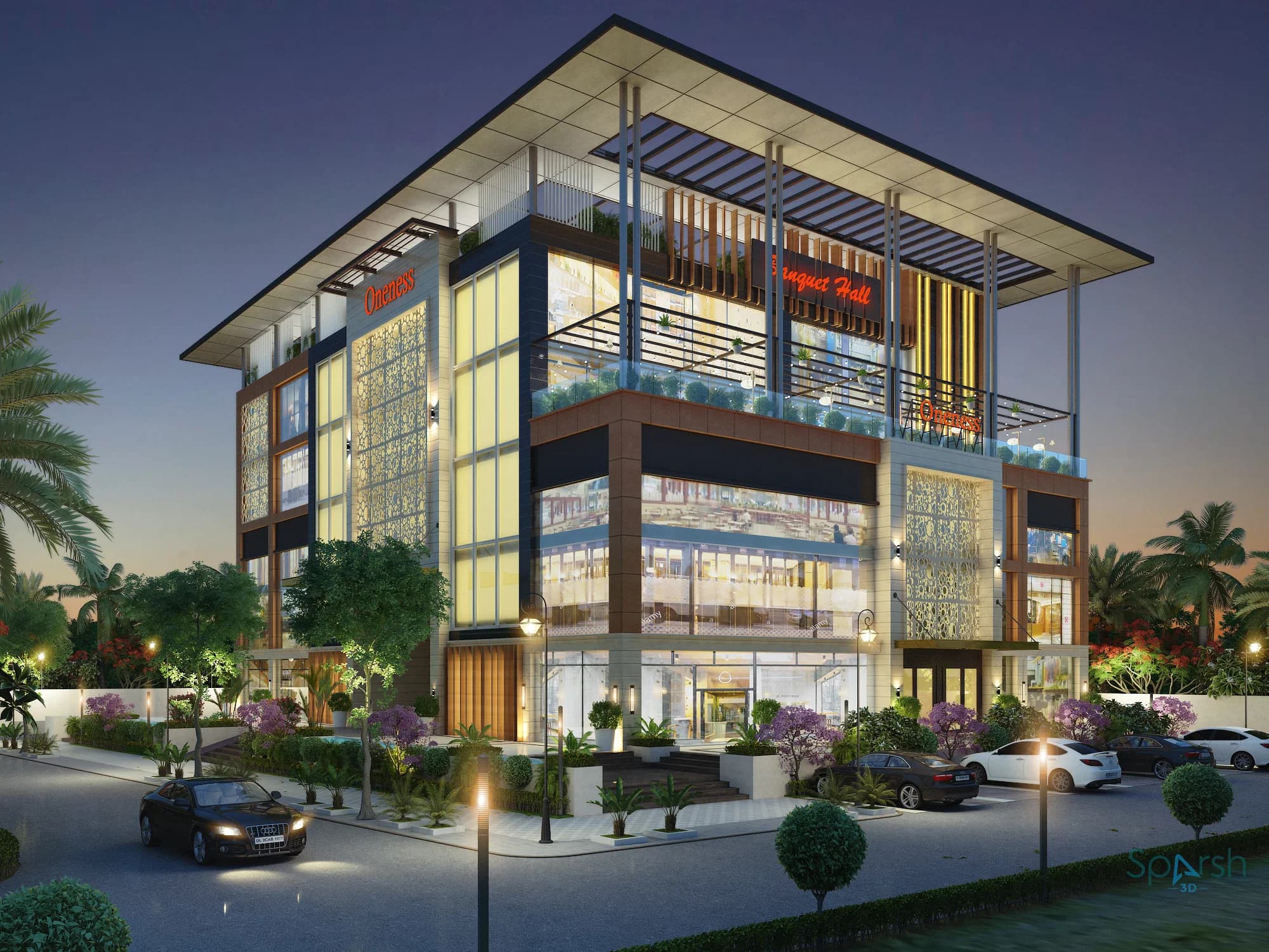 3D visualization of Oneness Mall by Sparsh 3D Lucknow