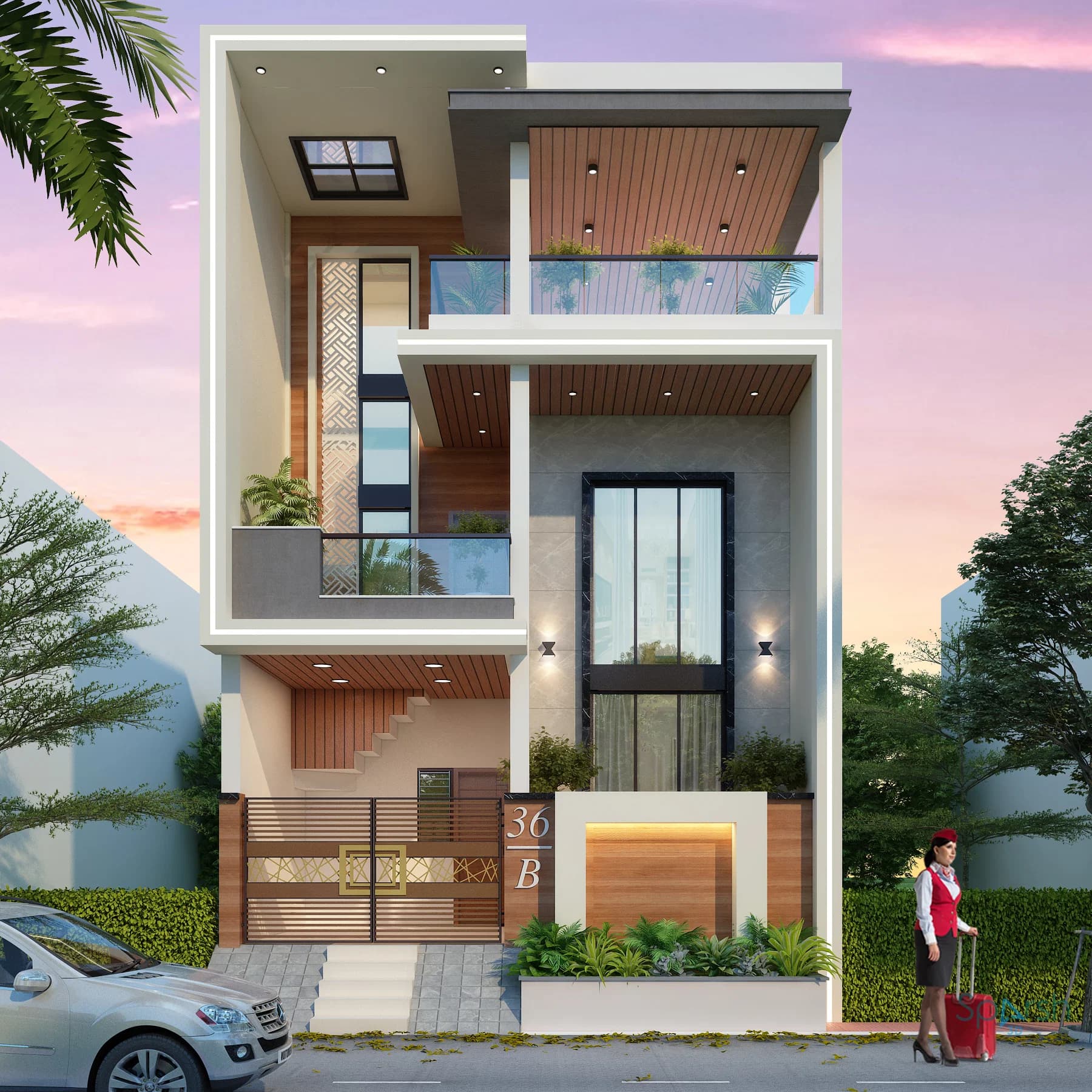3D visualization of Prakhar Ji House by Sparsh 3D Lucknow