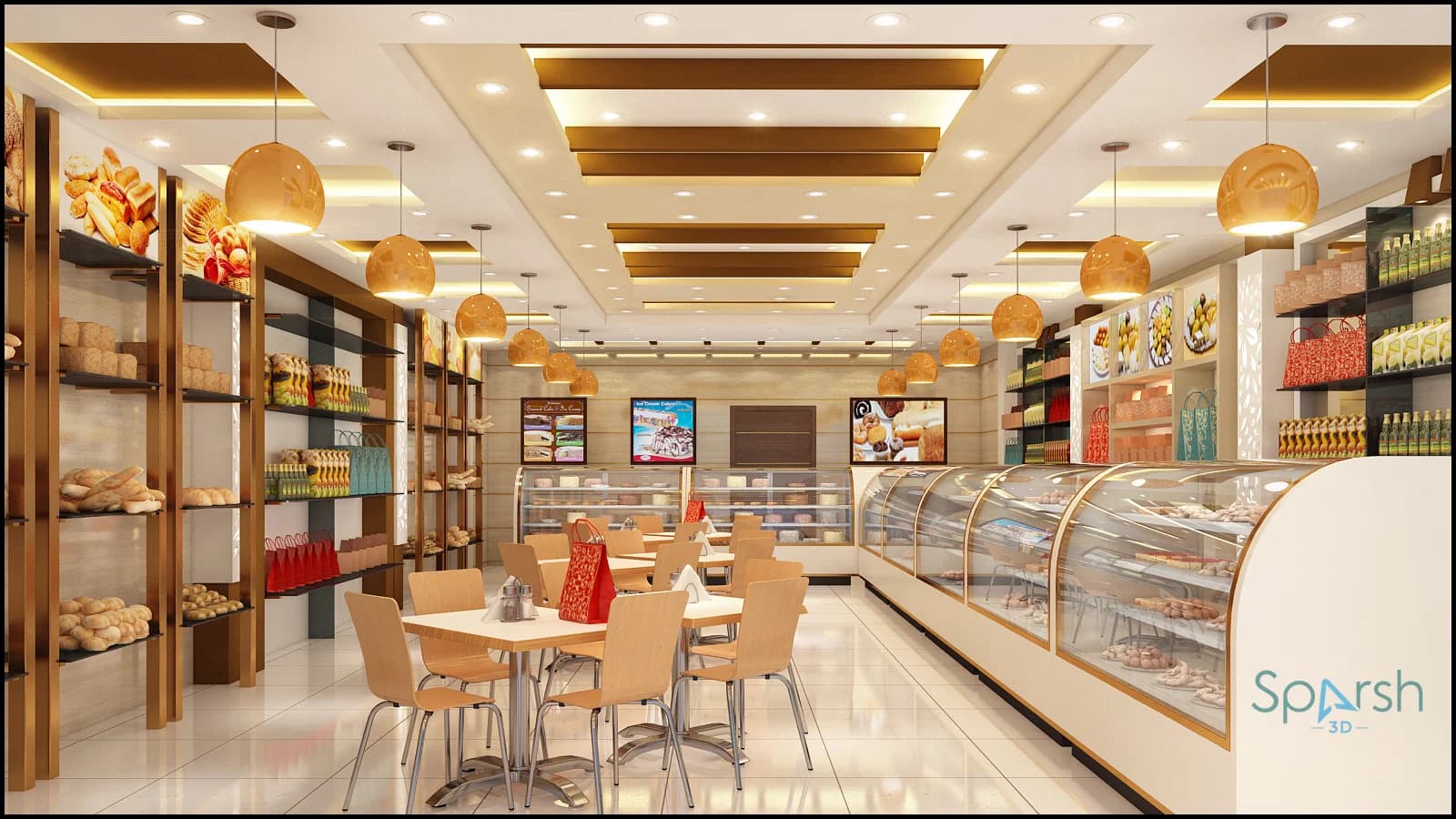 3D visualization of Restaurant by Sparsh 3D Lucknow