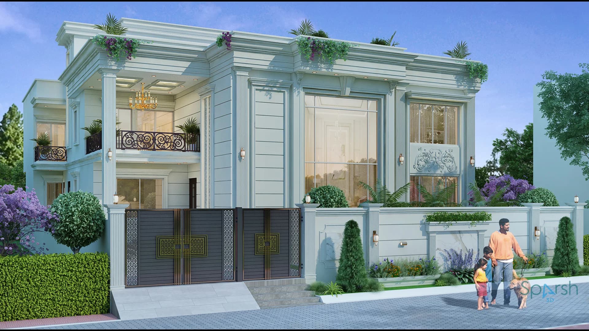 3D visualization of S.B. Tiwari House by Sparsh 3D Lucknow