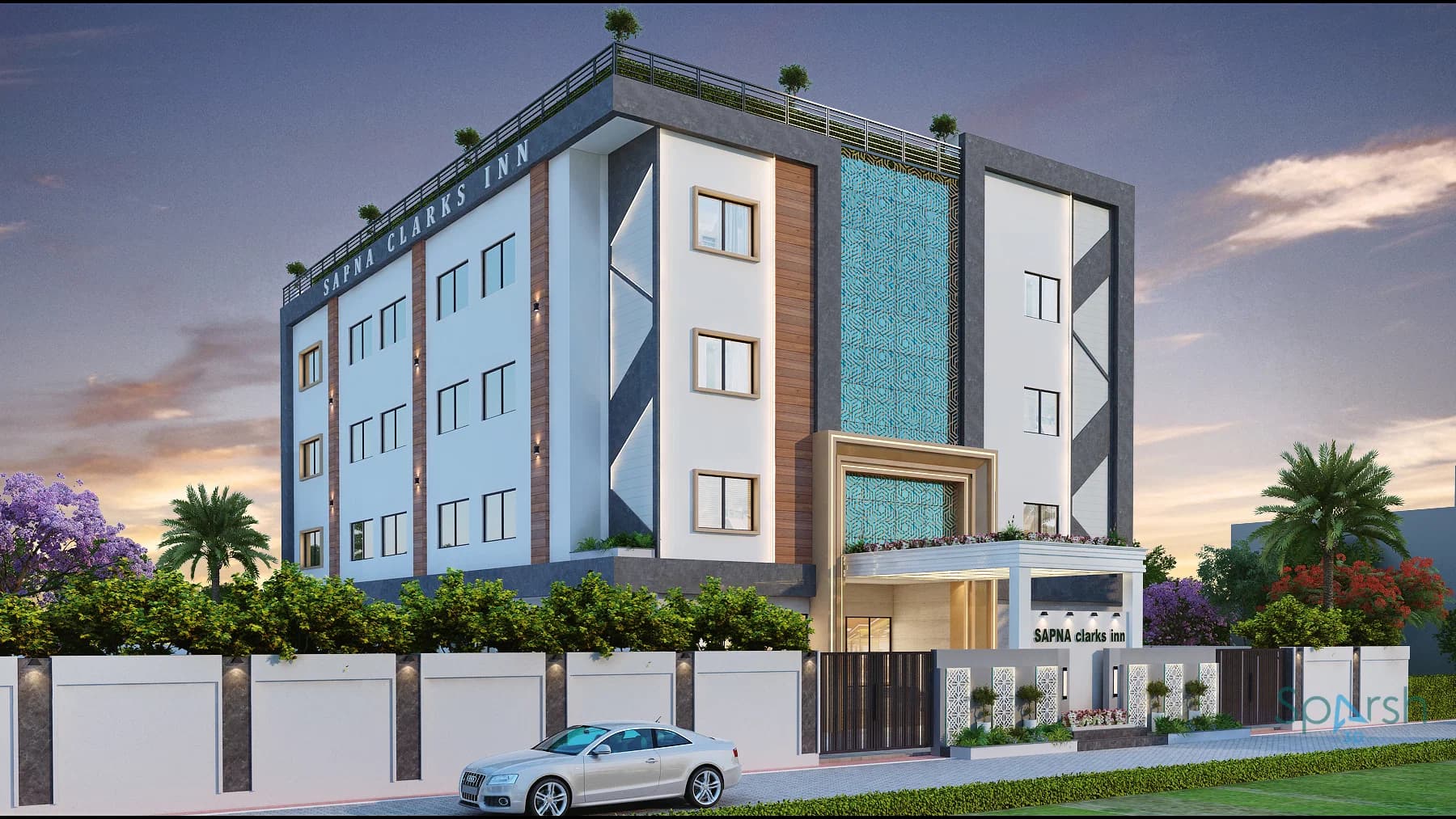 3D visualization of Sapna Clarks Inn by Sparsh 3D Lucknow