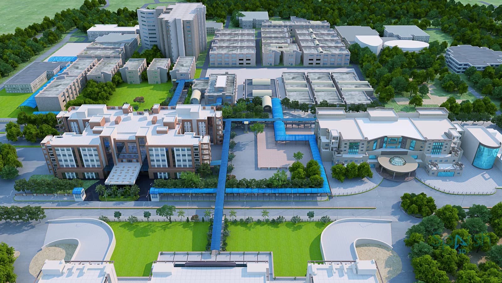 3D visualization of SGPGI Campus by Sparsh 3D Lucknow