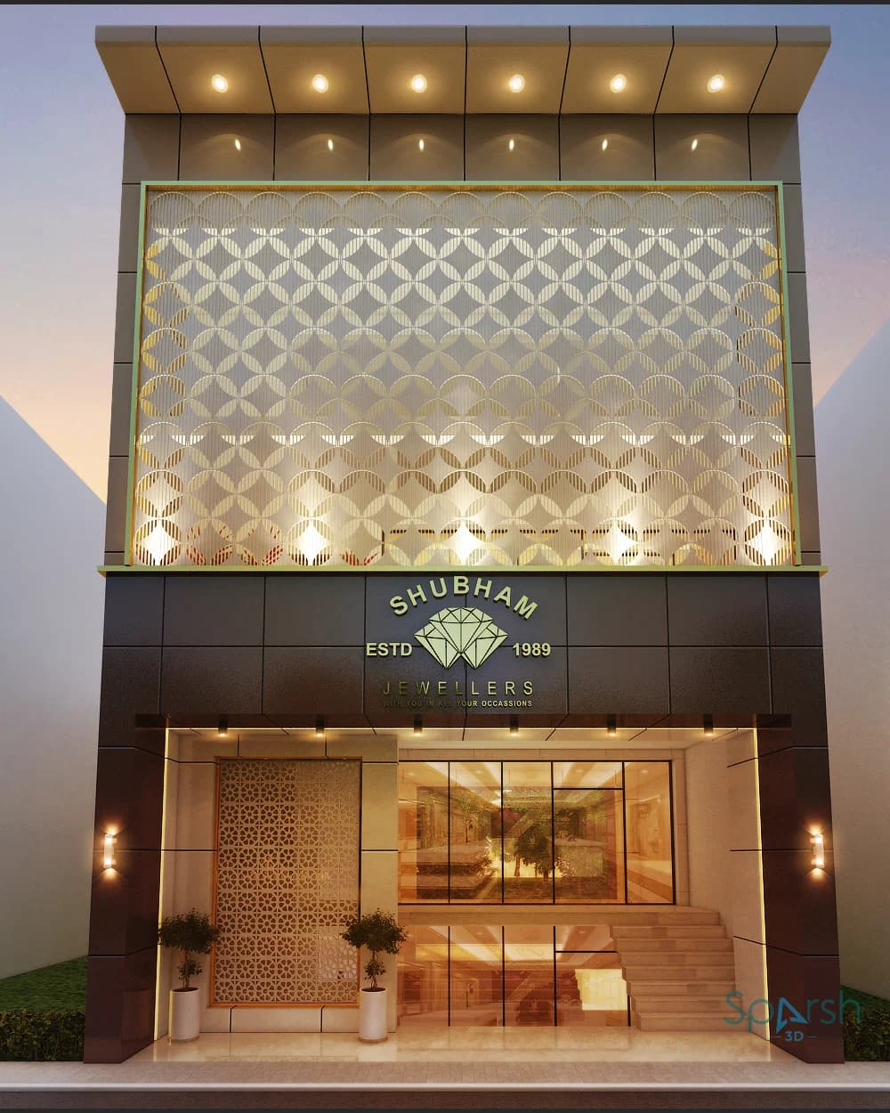 3D visualization of Shubham Jewellers by Sparsh 3D Lucknow