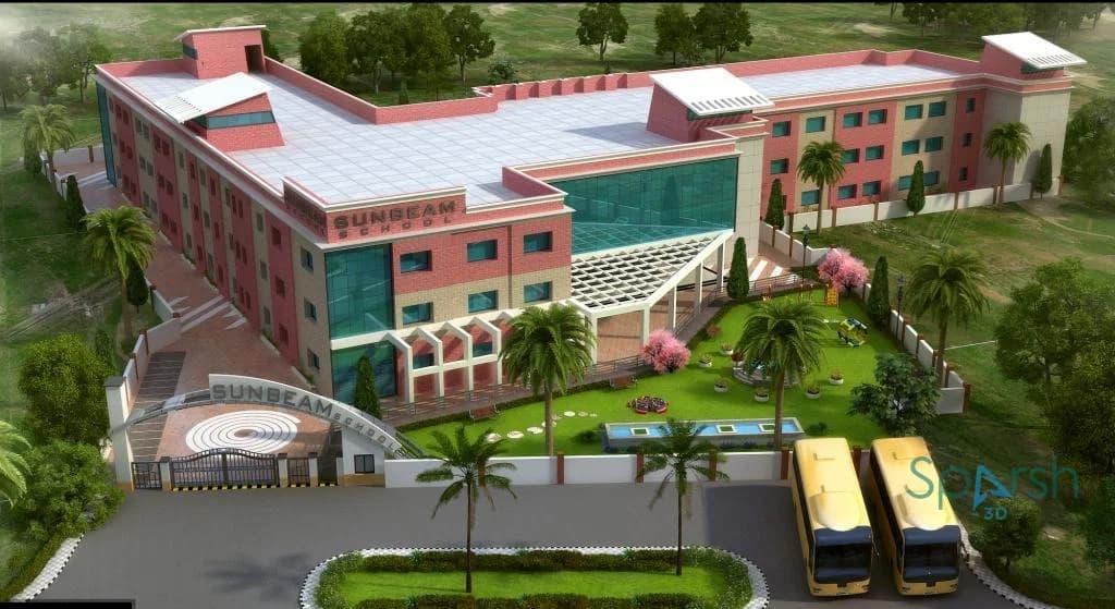 3D visualization of Sunbeam School by Sparsh 3D Lucknow