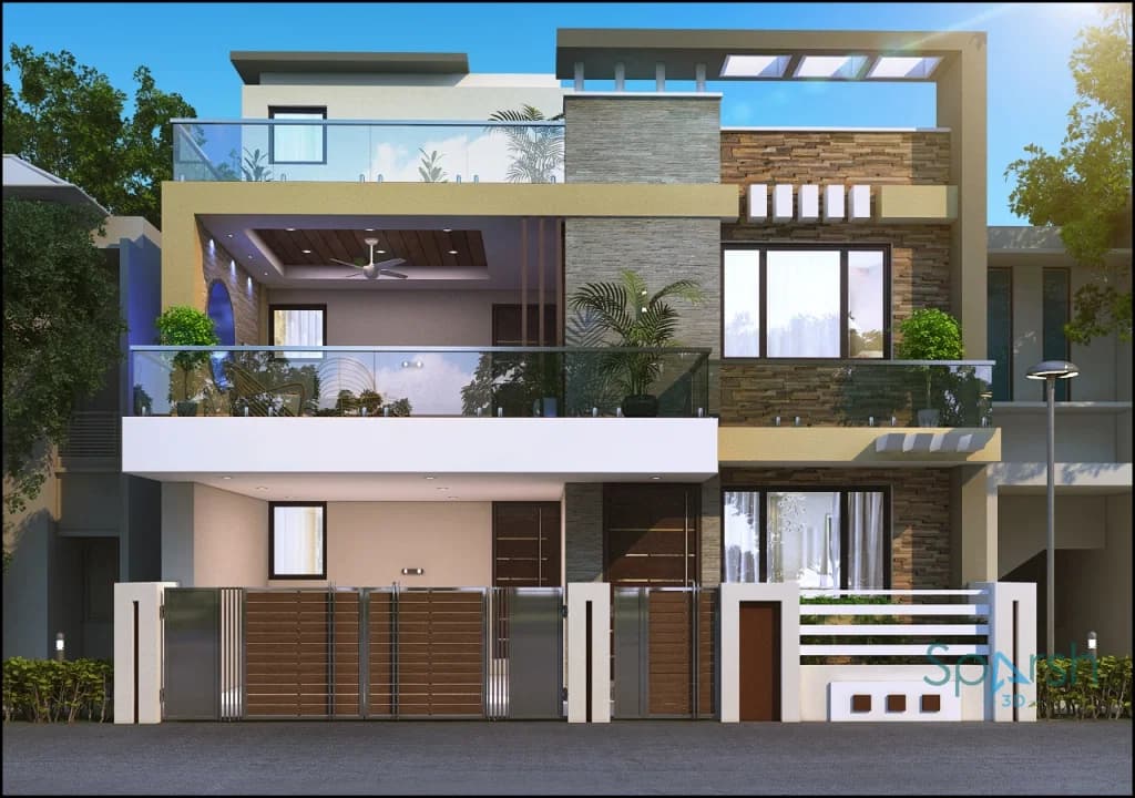 3D visualization of Vivek Agnihotri House by Sparsh 3D Lucknow