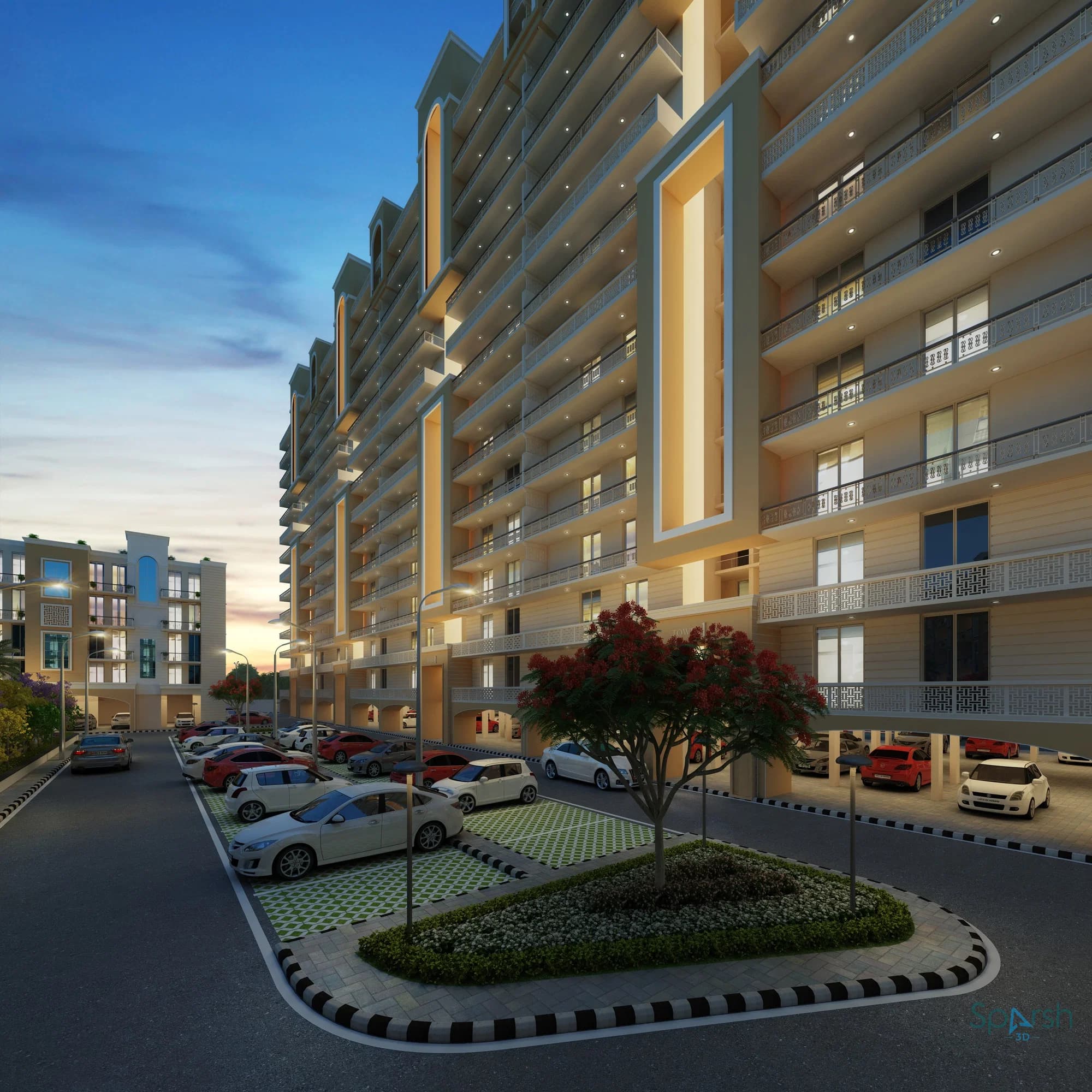 3D visualization of Windsons Greens by Sparsh 3D Lucknow